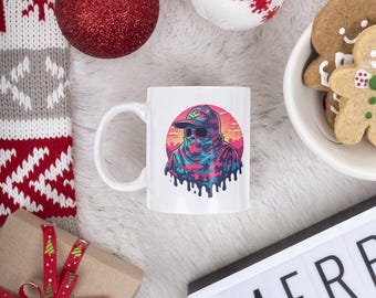 Taza con estampado de camuflaje cósmico, regalo divertido para amantes del café, taza artística única, vajilla personalizable, ideal para cumpleaños y celebraciones.