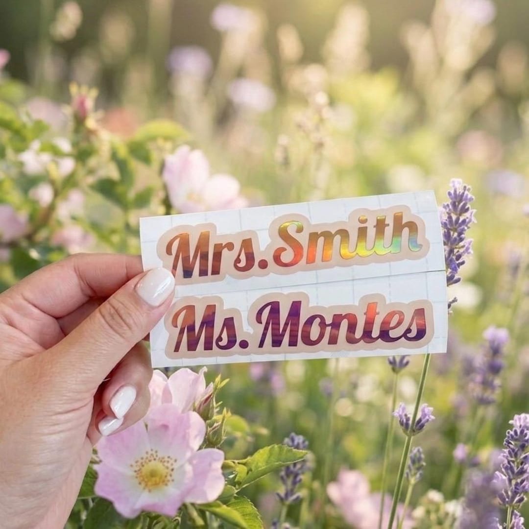 Custom Waterproof Vinyl Name Decals – Personalized for Cups, Coolers ...