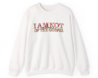I AM NOT of the Gospel crewneck | floral text Christian faith sweatshirt