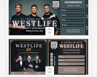Personalised Westlife Concert Ticket Reveal | 25 Years of Hits