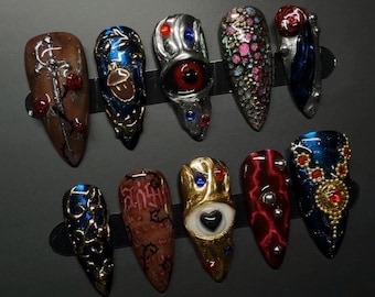 Wyll Inspired Press On Nails| Baldur’s Gate 3 | Warlock
