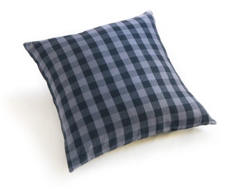 Buffalo Check Plaid Slate Grey 24" Pillow