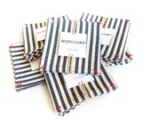 Denim Coasters in a Broad Stripe - set of 4 - Workshop Collection