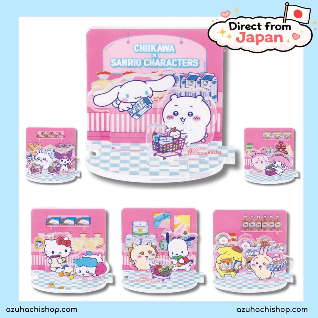 Chiikawa X Sanrio Characters Acrylic Display Stand | LIMITED