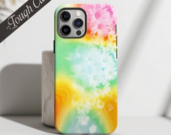 Psychedelic Daydream No.1 | Tough Case | Apple iPhone | Samsung Galaxy | Google Pixel | Colorful Retro | Daisy Flowers