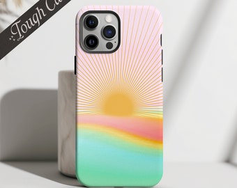 Summer Sunrise | Tough Case | Apple iPhone | Samsung Galaxy | Google Pixel | Colorful Retro | Abstract Sunshine