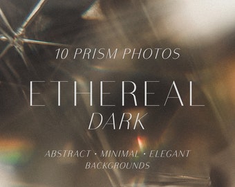 Ethereal Dark | 10 Real Prism Photos | Digital Download | Background | Colorful Background | Abstract Background | Prism Background | Photos