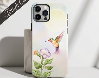 Happiest Hummingbird | Hummingbird Flower | Bird Nerd | Tough Case | Apple iPhone | Samsung Galaxy | Google Pixel | Hummingbird Phone Case