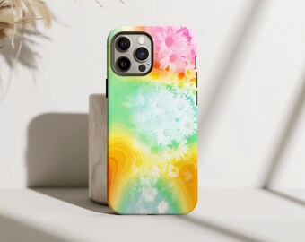 Psychedelic Daydream No.1 | Tough Case | Apple iPhone | Samsung Galaxy | Google Pixel | Colorful Retro | Daisy Flowers