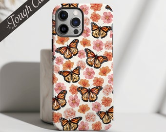 Monarch Butterflies & Flowers | Tough Case | Apple iPhone | Samsung Galaxy | Google Pixel | Monarch Butterfly Phone Case | Nature Phone Case