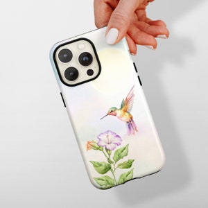 le plus heureux des colibris Fleur Colibri Nerd d'oiseau Boîtier robuste iPhone d'Apple Samsung Galaxy Pixels de Google Étui pour téléphone Colibri image 9