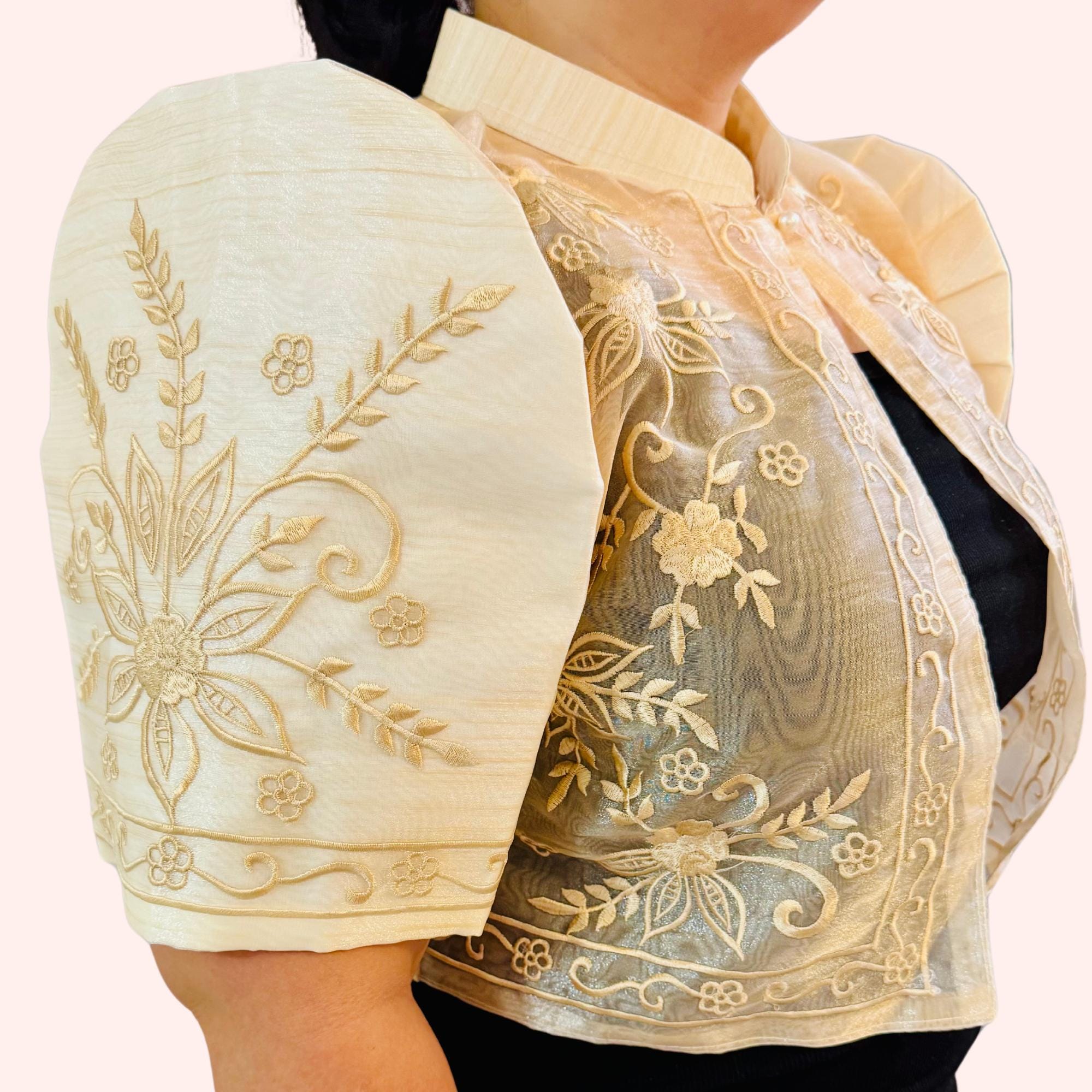 green emerald velvet dress Filipiniana Dress embroidered 3XL – kabayancorner.ch main image 1