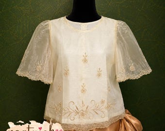 Kimona Filipiniana Embroidered Blouse