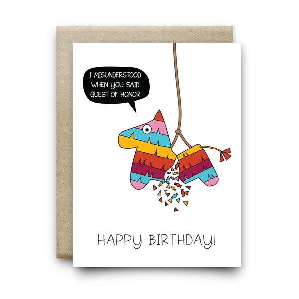 Funny birthday card / Pinata