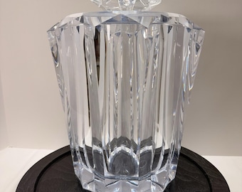VTG MCM Judith Kruger Grainware Lucite Starburst Ice Bucket w/ Tiara Lid Atomic