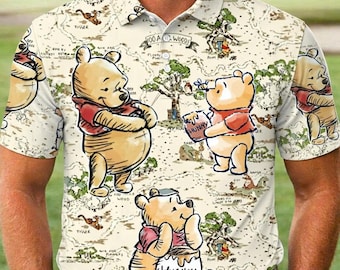 Winnie The Pooh Polo Shirt, Disney Pooh And Friends Men Shirt, Disney Pooh Bear Shirt, Magic Kingdom Trip Shirt