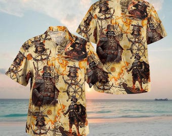 Darth Vader Caribbean Hawaiian Shirt, Star Wars Hawaii Shirt, Stormtrooper Summer Shirt, Darth Vader Tropical Shirt, Sci-Fi Summer Style