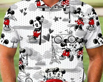Mickey And Minnie Polo Shirt, Disney Mickey And Friends Men Shirt, Disney Couple Shirt, Magic Kingdom Trip Shirt