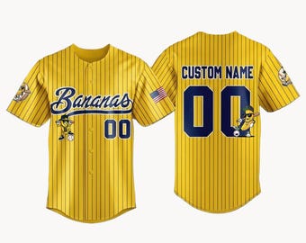 Personalized Let's Go Bananas Jersey, Bananas Team Baseball Jersey, Funny Bananas Jersey, Custom Team Name Number, Gift For Savannah Fan