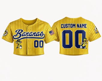 Personalized Let's Go Bananas Croptop Jersey, Bananas Team Croptop Jersey, Funny Bananas Jersey, Gift For Savannah Fan