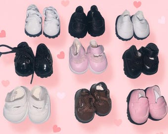 Minizapatos de vestir para muñecas de 17 cm: mocasines, zapatillas y estilos kawaii