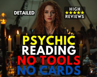Psychic Reading, Same Hour Medium Reading, Spiritual Insight, Intuitive Clairvoyant Reading for Love, Career & General Reading,