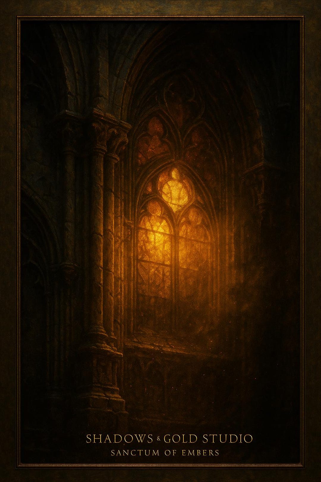 Sanctum of Embers – Gothic Cathedral Wall Art | Twilight Fine Art Print ...