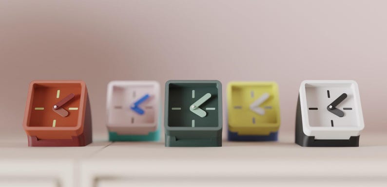 Angletime Desk Clock | Modern Minimalist Desk Accessory - Etsy