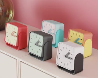 CubeTick Desk Clock | Modern Minimalist Desk Accessory