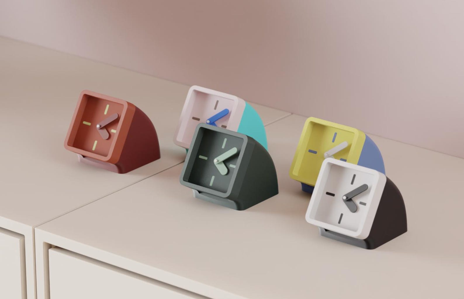 Angletime Desk Clock | Modern Minimalist Desk Accessory - Etsy