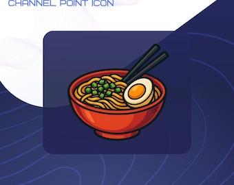 Ramen Twitch Channel Point Icon | Bowl of Ramen Badge Emote