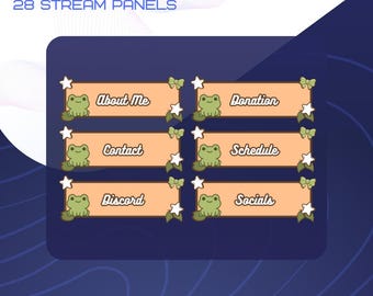 28 Cute Froggy Theme Twitch Stream Panels