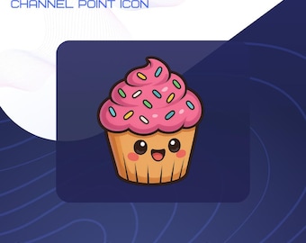 Kawaii Cupcake Twitch Channel Point Icon | Digital Download