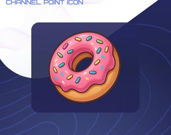 Pink Donut Twitch Channel Point Icon | Digital Download