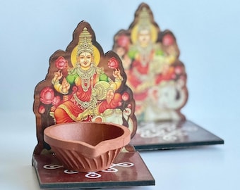 Handmade Lakhsmi Kolam Diya stand|Pooja decor|Indian festive return gifts