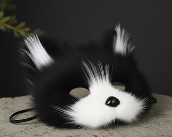 Faux Fur Animal Mask: Fox & Wolf Cosplay Costume