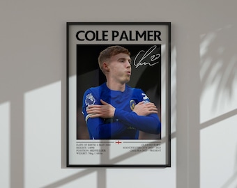 Cole Palmer Print | Chelsea Fan Gift | Cold Palmer Decor