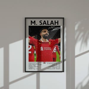 Mohamed Salah Physical Print | Liverpool Supporter Gift | Anfield Soccer Art
