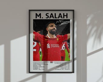 Mohamed Salah druckbares Poster | England Fan Geschenk | Ägyptischer König Dekor