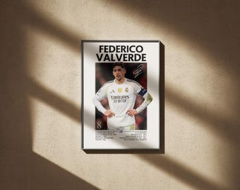 Federico Valverde Poster – Real Madrid Football Star Art, Sports Print