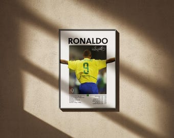 Ronalo Nazário R9 Poster - Brasilien Fußballlegende (Digitaler Download)