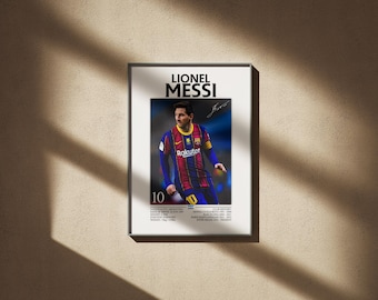 Lionel Messi Poster - Dorm Room Wall Decor, Football Poster