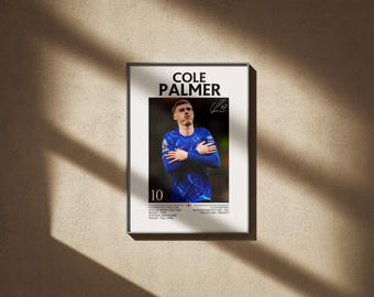 Cole Palmer Print - Chelsea FC Poster, Football Wall Art
