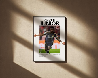 Vinicius Jr. Poster – Brazilian Football Star Art (Digital Download)