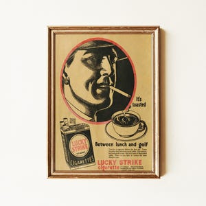 Vintage Lucky Strike Poster - Etsy