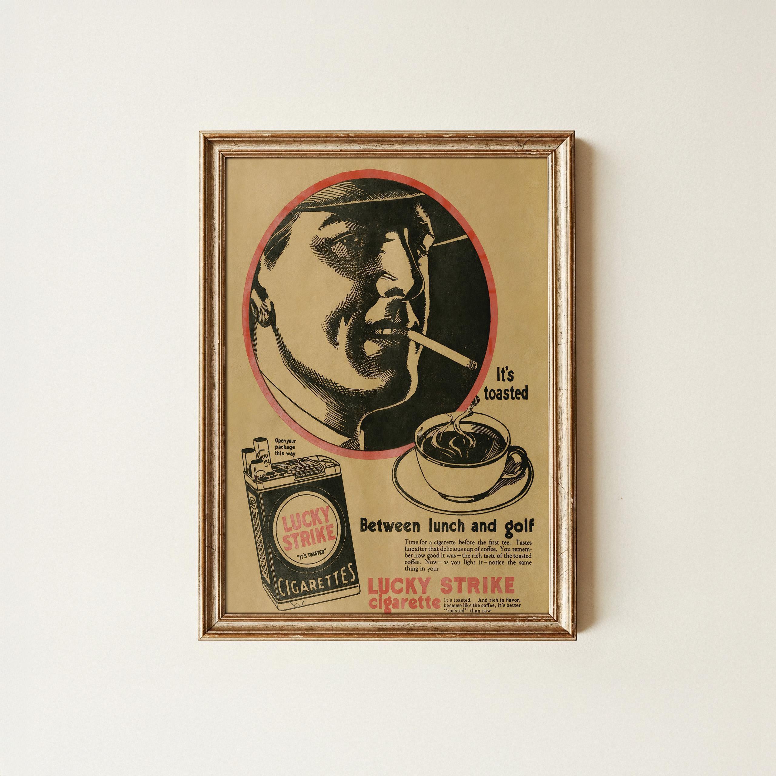 Vintage Lucky Strike Poster - Etsy