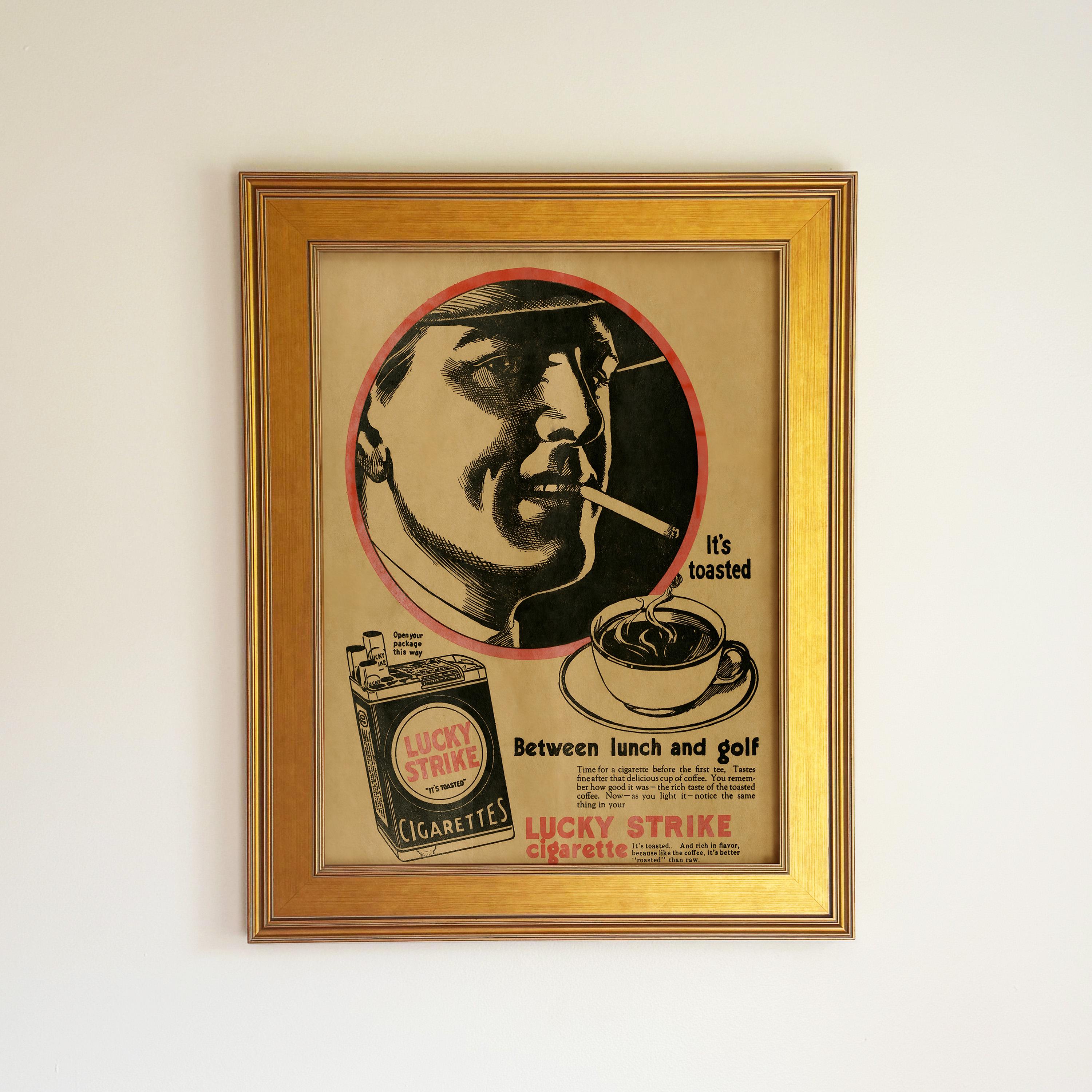 Vintage Lucky Strike Poster - Etsy