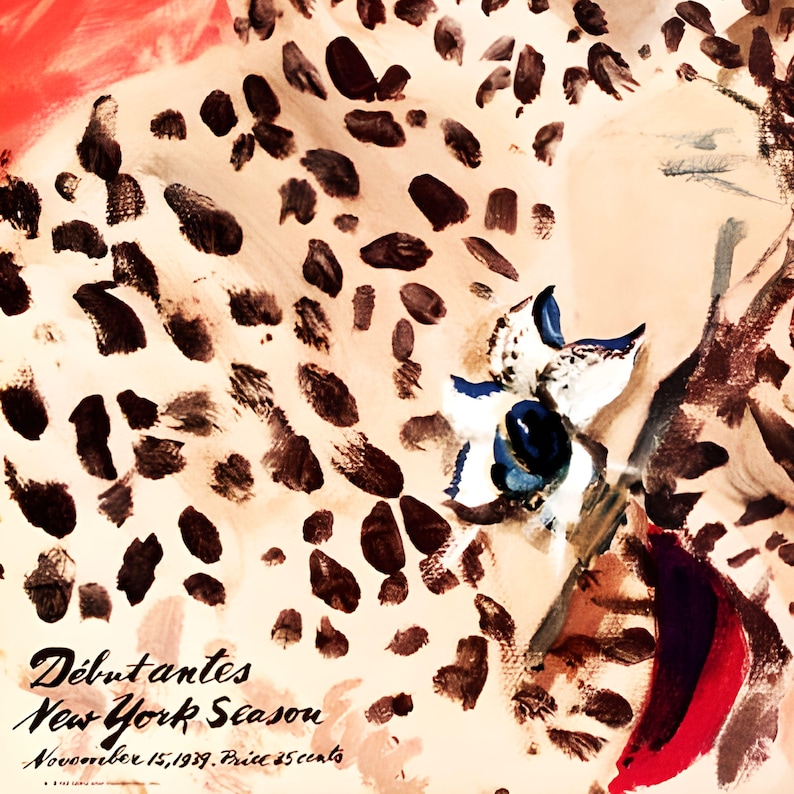 Vintage Vogue Leopard Poster Print | Framed Vouge Artwork| Bold ...