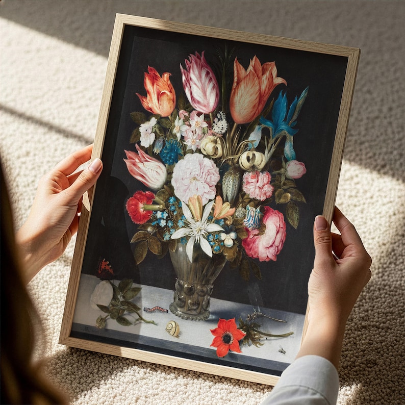 Tulip Bouquet Art Print — Vintage Dutch Floral Still Life Painting ...