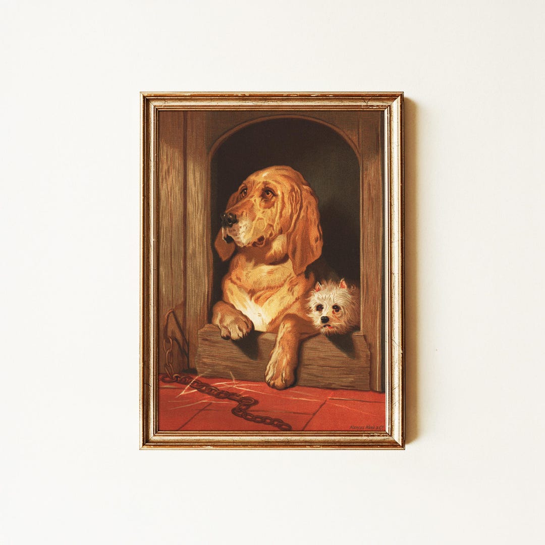 Timeless Vintage Dog Portrait Print | Classic Spaniel Wall Art ...